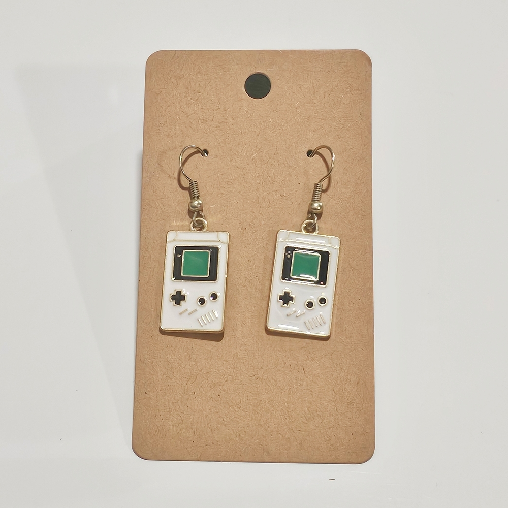 Charming Console Earrings in Green and Gold
